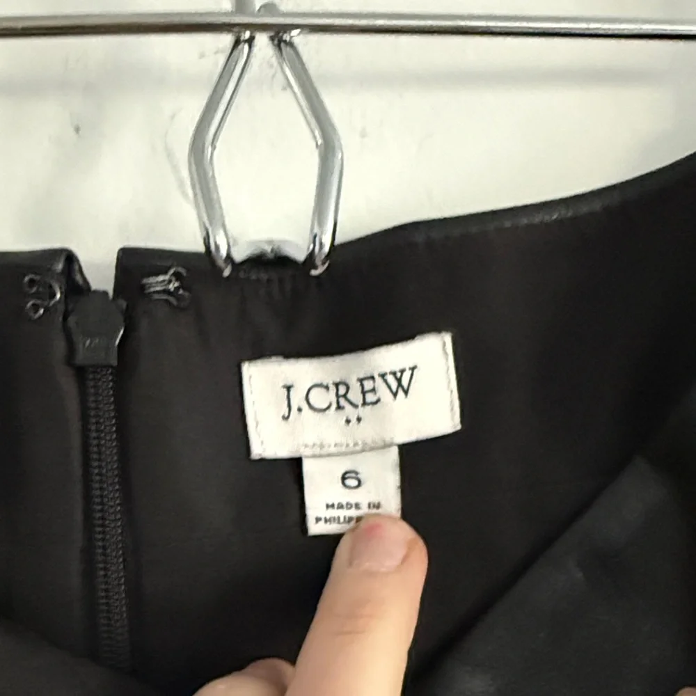 J. Crew Black Faux Leather Mini Skirt - Picture 2 of 3